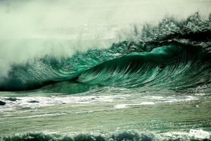 tidal wave wall painring