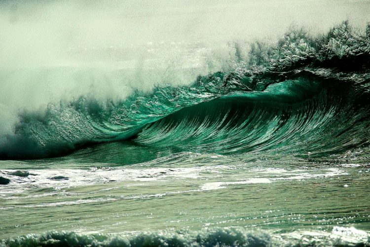 tidal wave wall painring